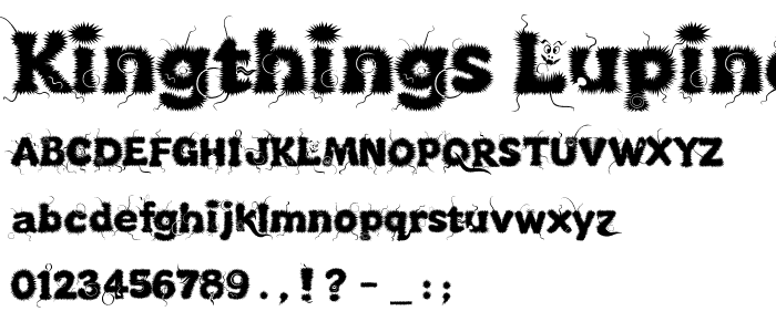 Kingthings Lupineless font